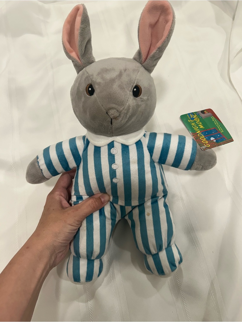 Kohl’s Cares Goodnight Moon Bunny Rabbit Plush Stuffed Animal Gray Pajamas